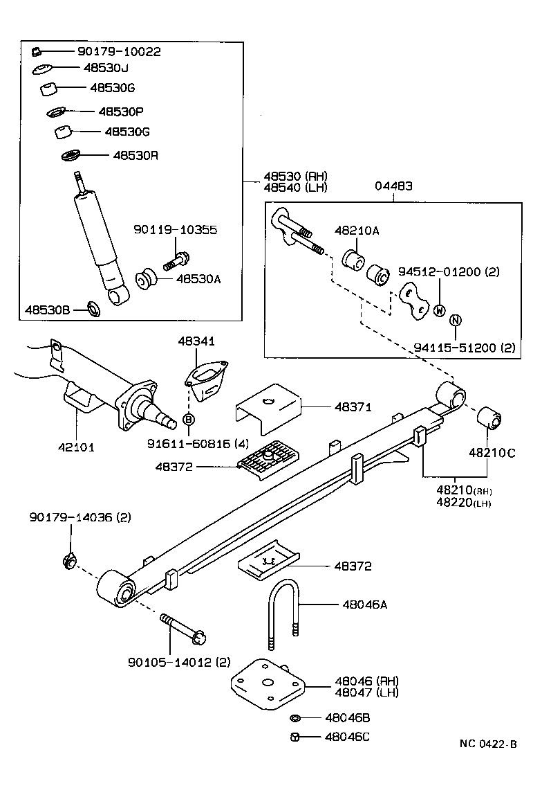 Exploded illustration NC0422B
