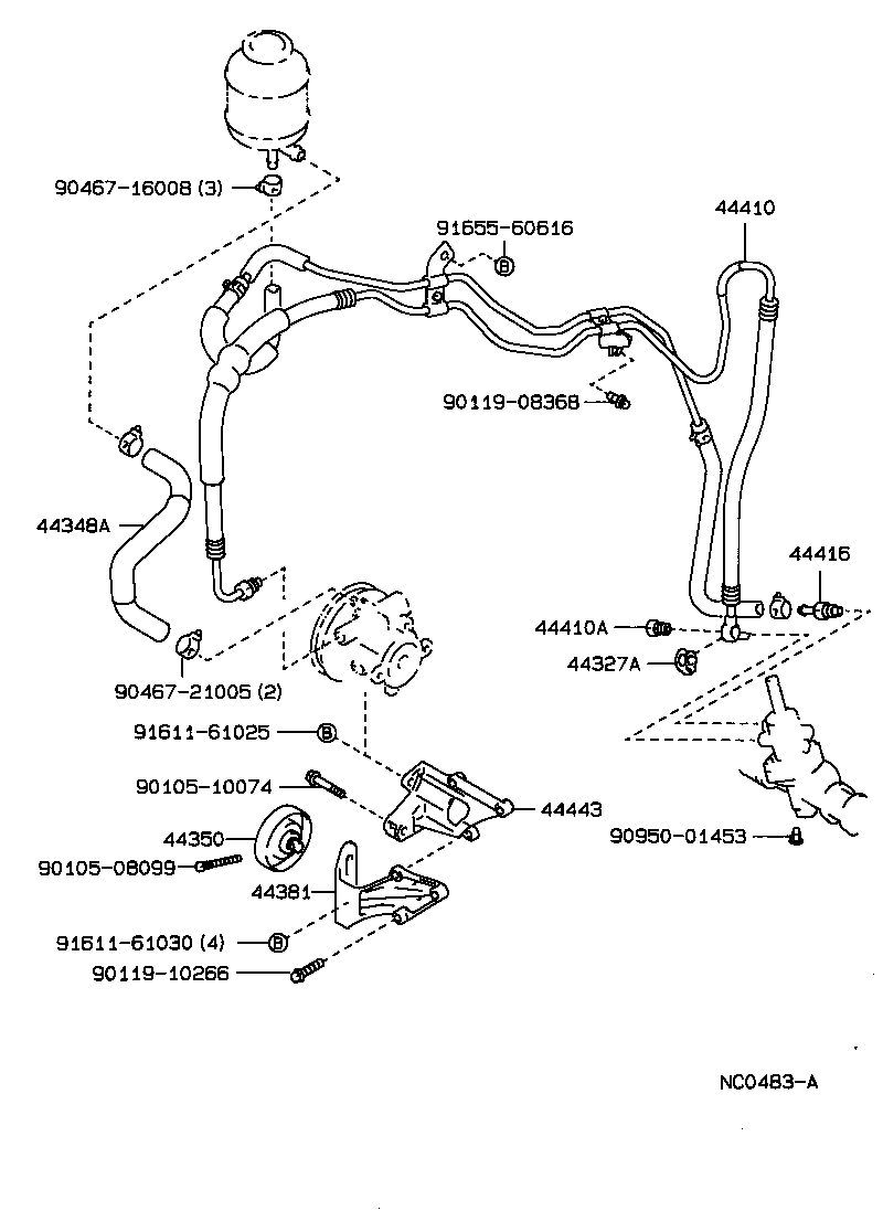 Exploded illustration NC0483A