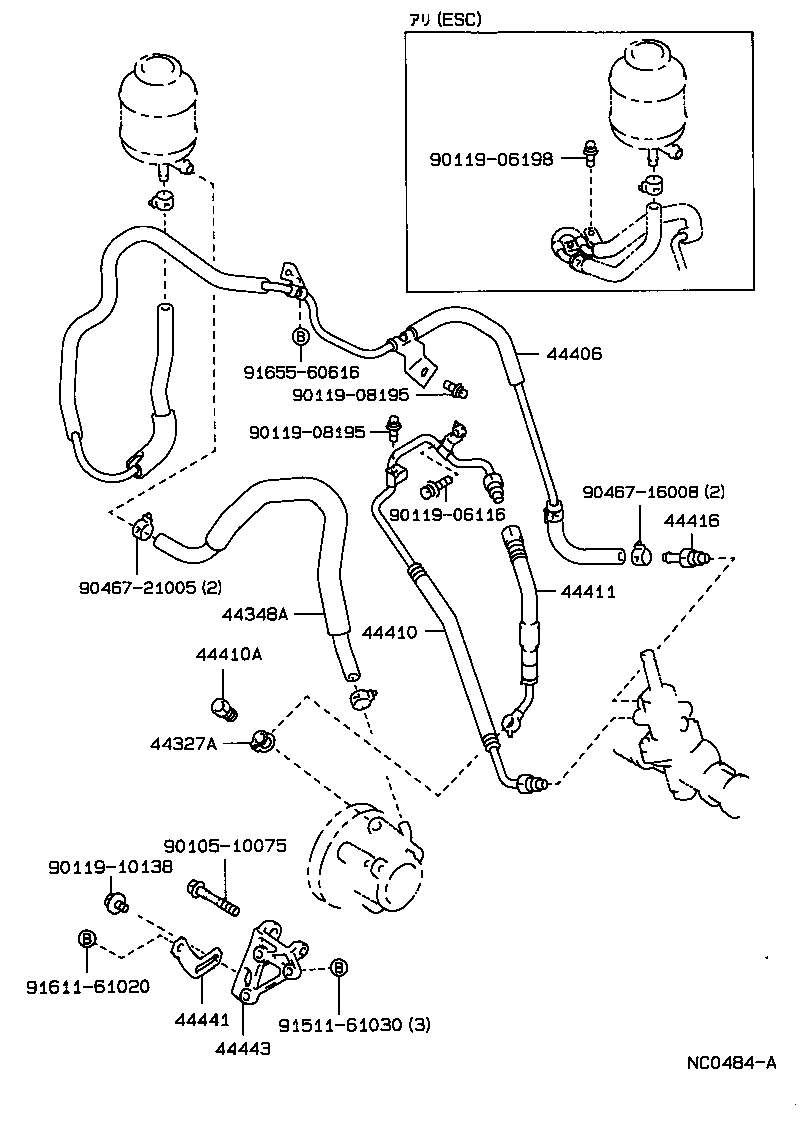 Exploded illustration NC0484A