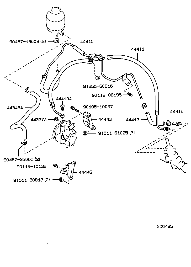 Exploded illustration NC0485