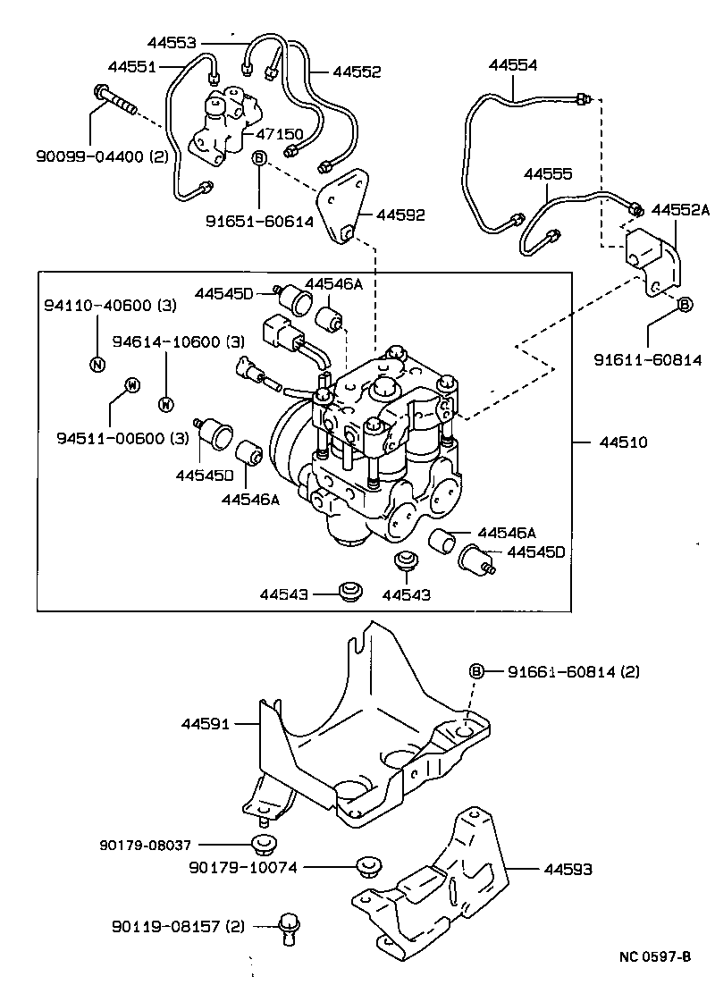 Exploded illustration NC0597B
