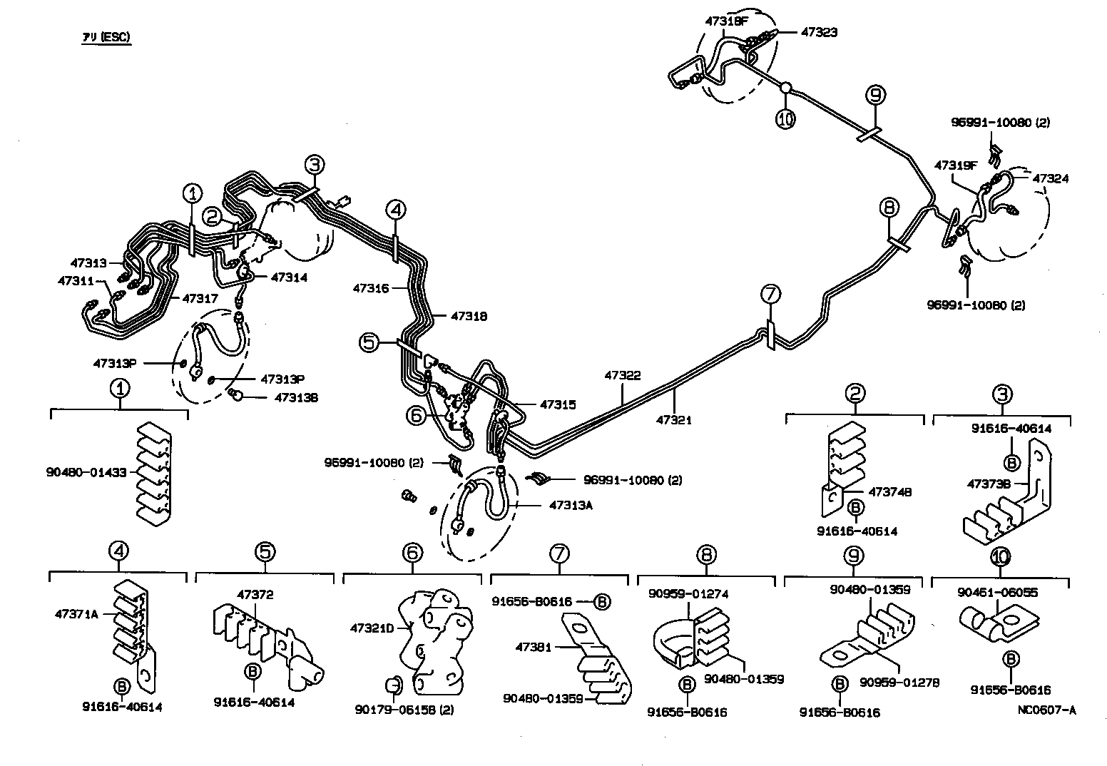 Exploded illustration NC0607A