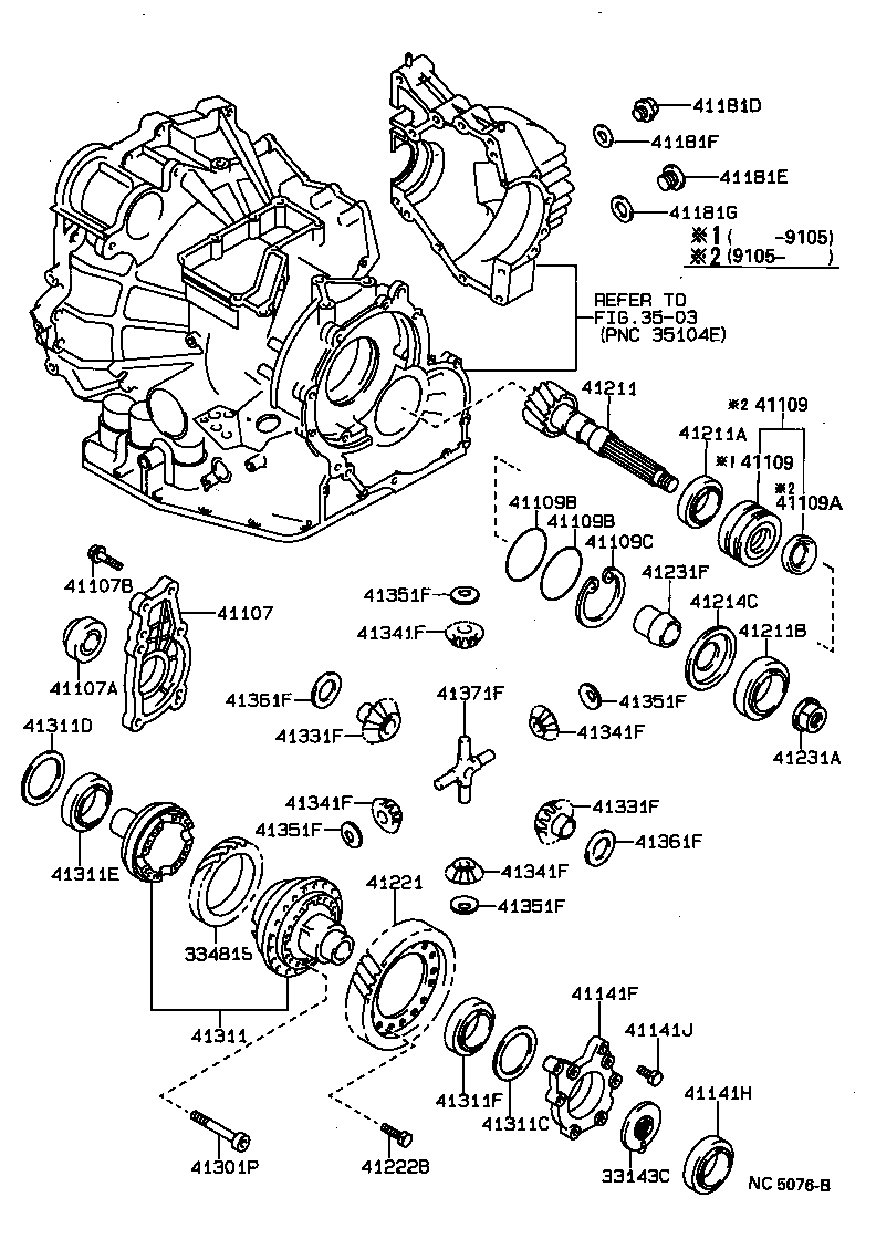 Exploded illustration NC5076B