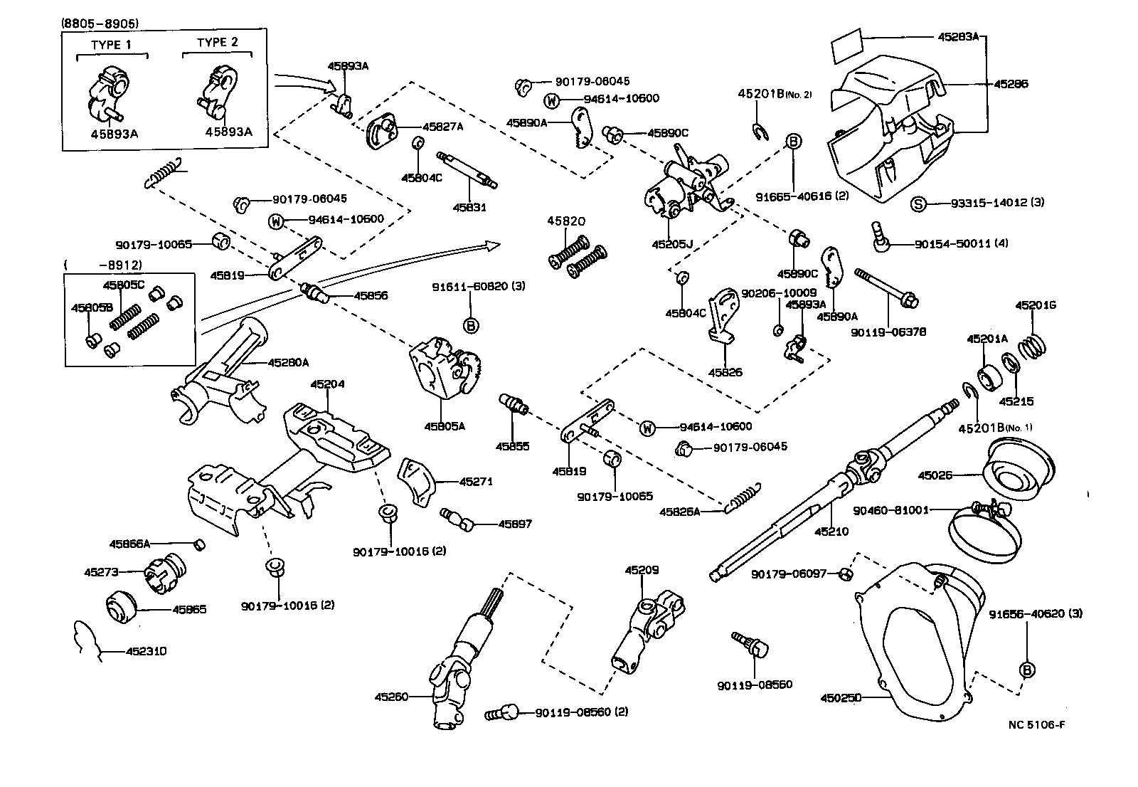 Exploded illustration NC5106F