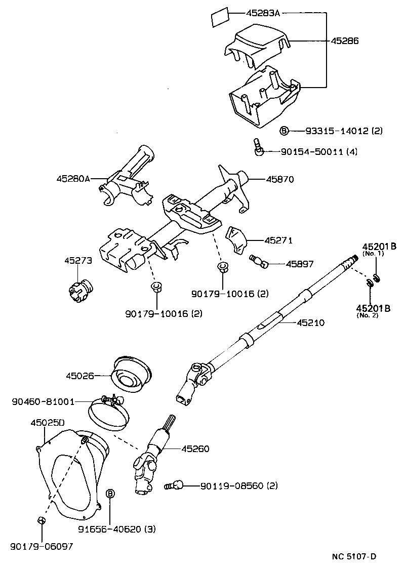 Exploded illustration NC5107D