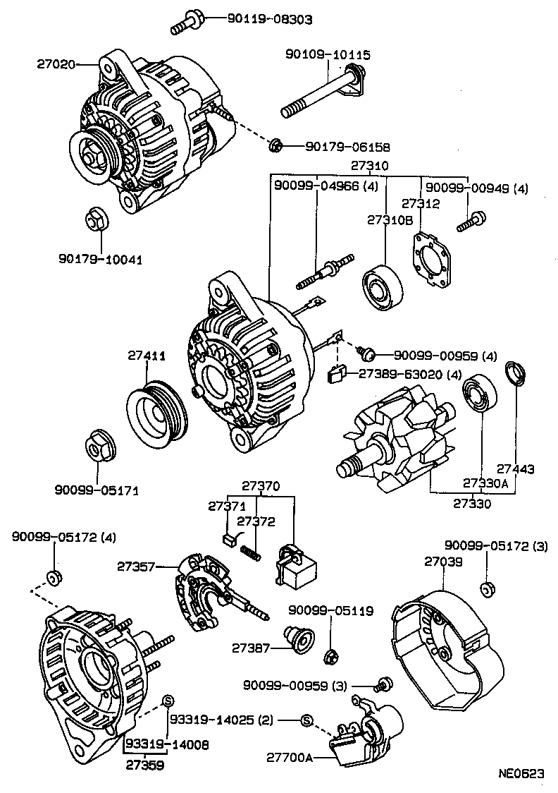 Exploded illustration NE0623