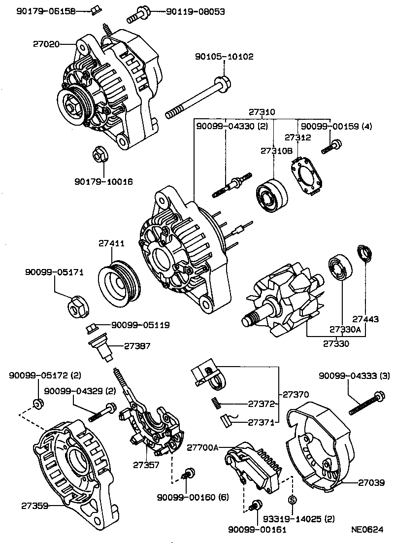 Exploded illustration NE0624