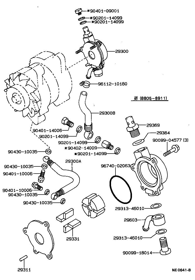 Exploded illustration NE0641B