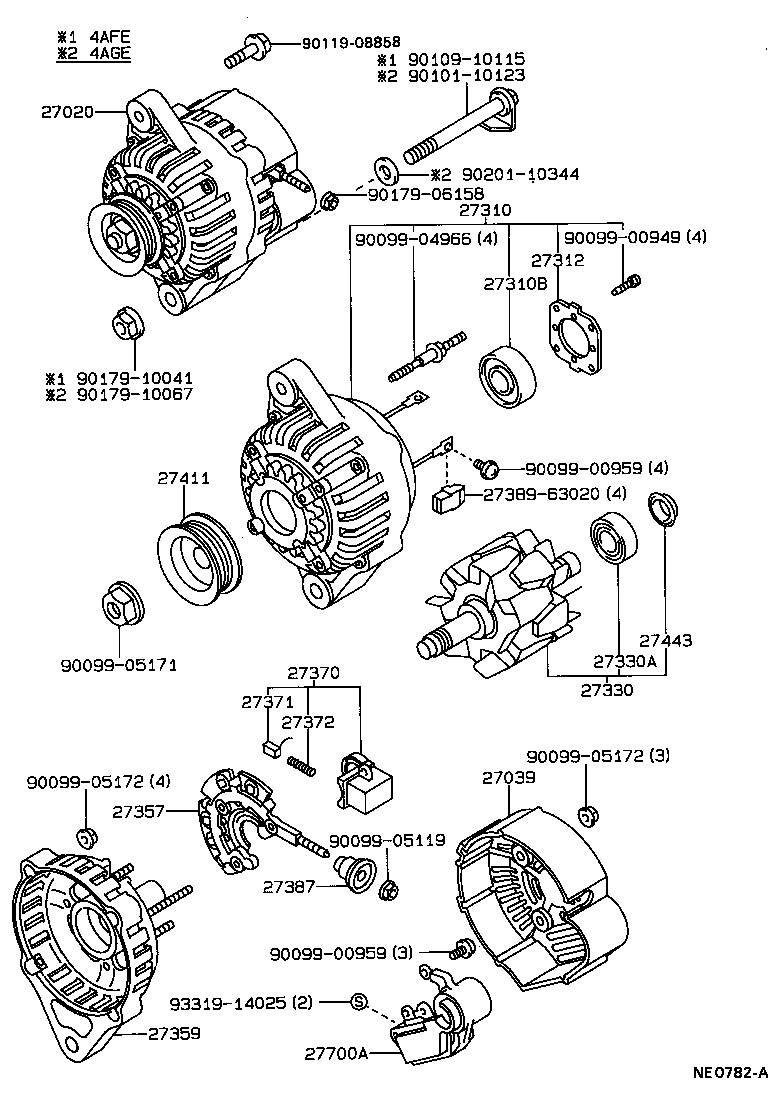 Exploded illustration NE0782A