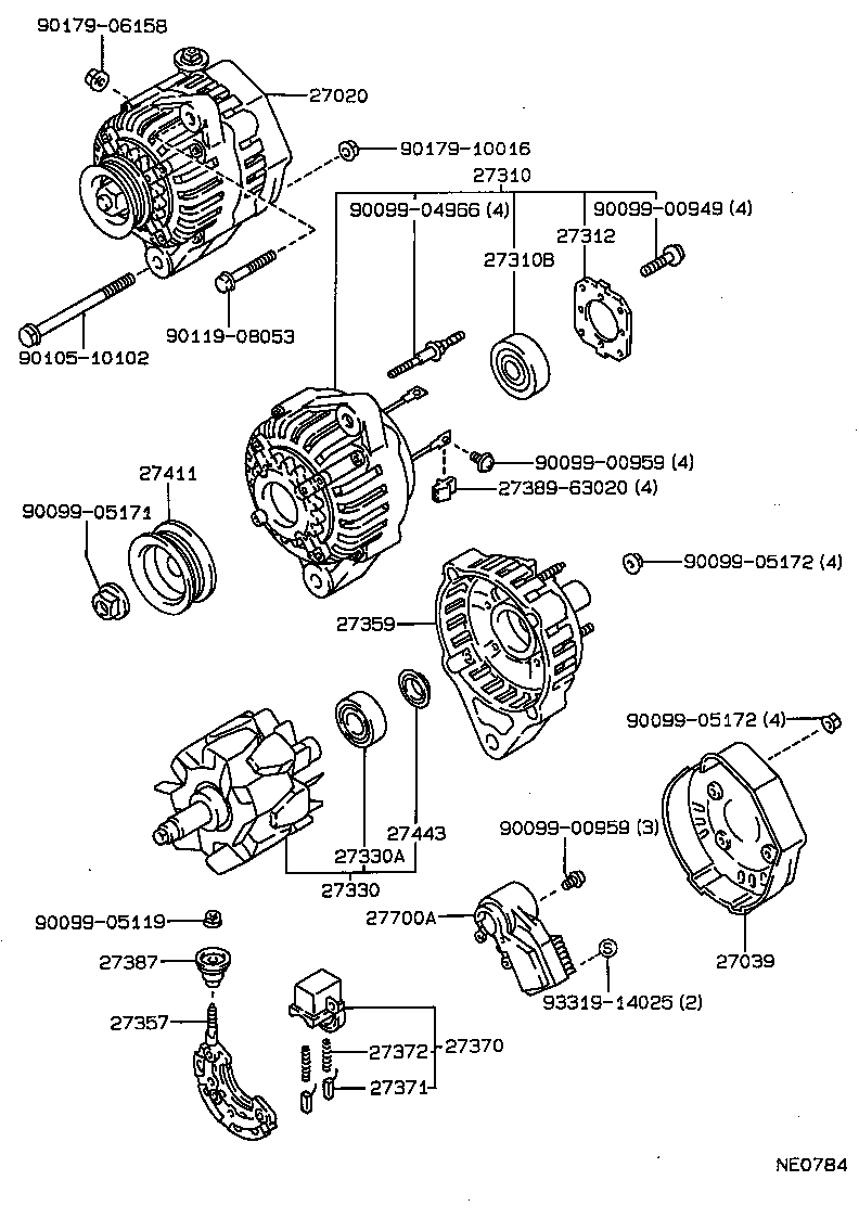 Exploded illustration NE0784
