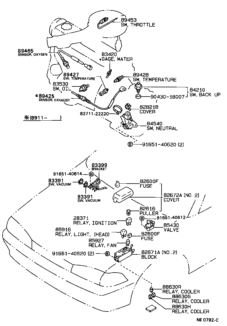 Exploded illustration NE0792C