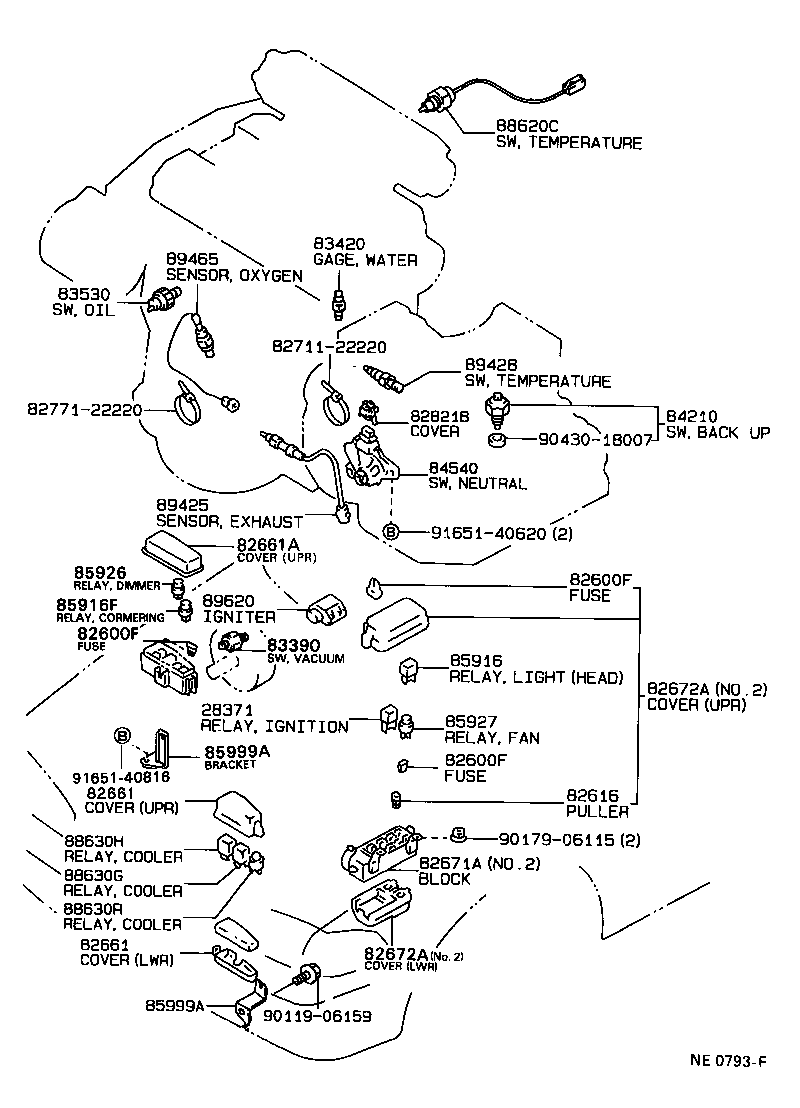 Exploded illustration NE0793F
