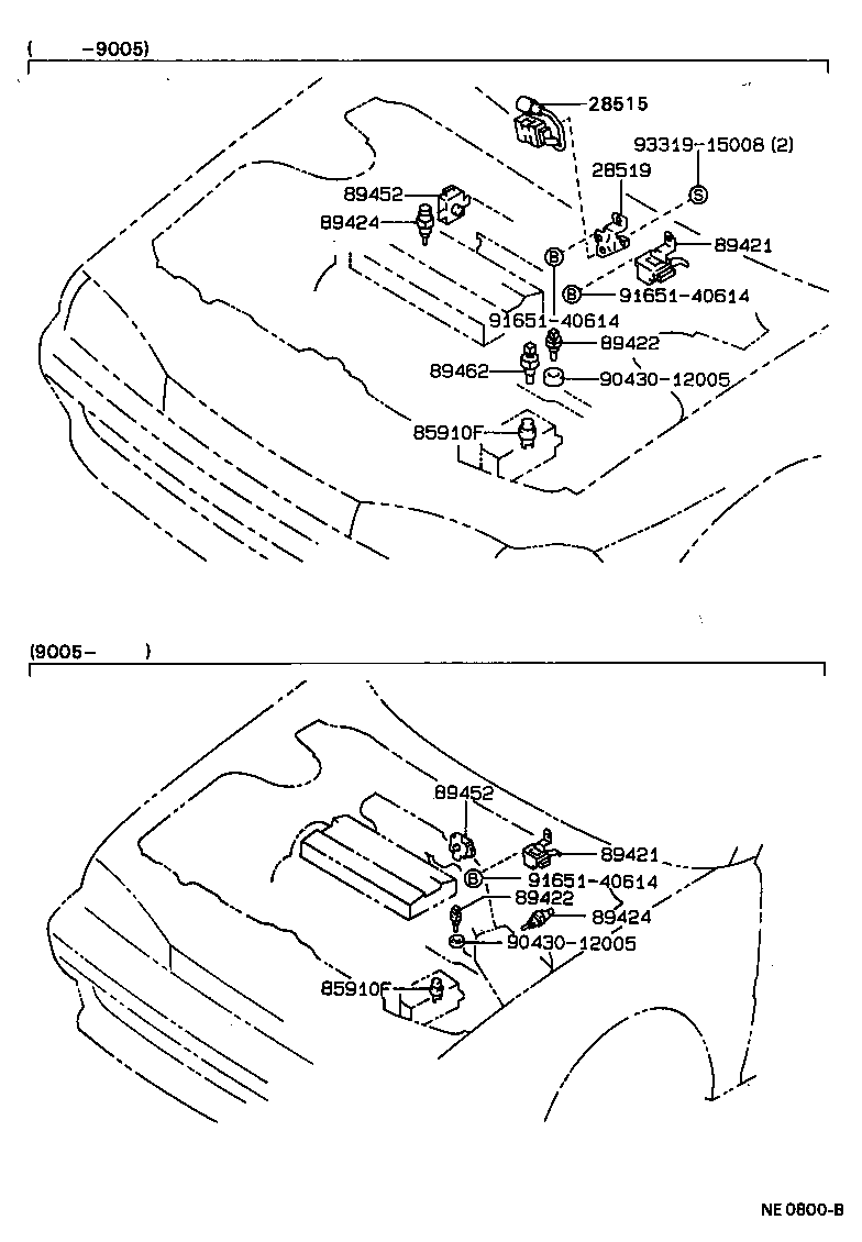 Exploded illustration NE0800B