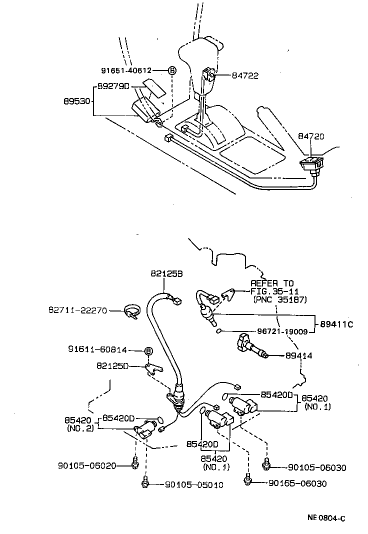 Exploded illustration NE0804C