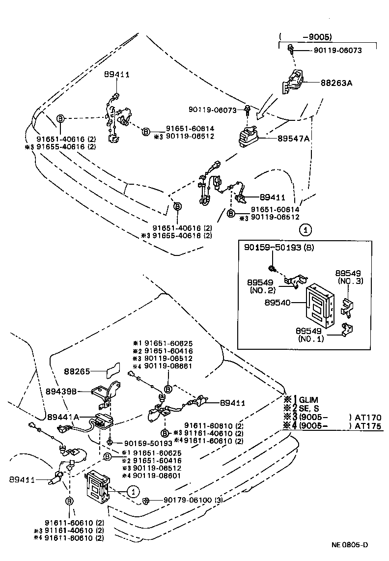 Exploded illustration NE0805D