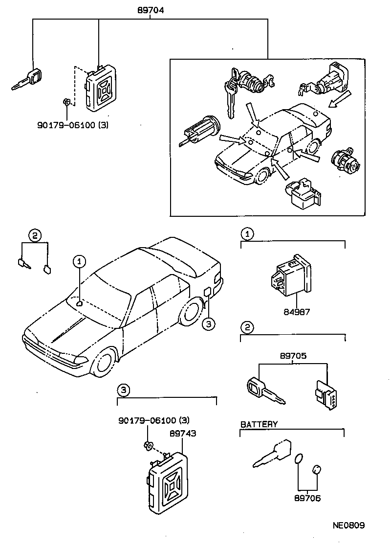 Exploded illustration NE0809