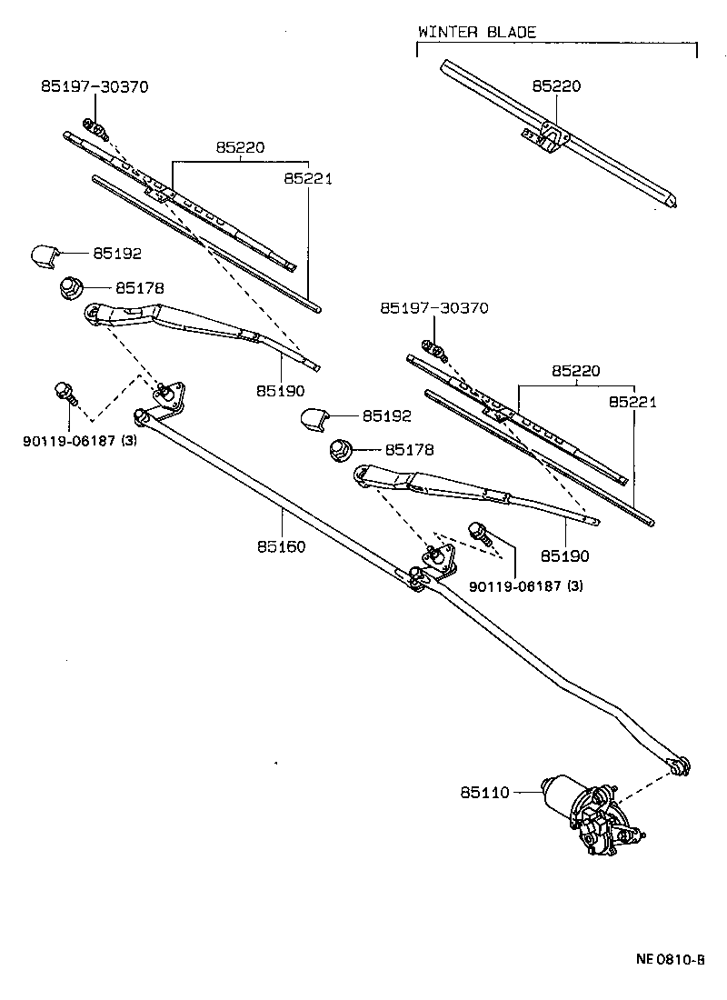 Exploded illustration NE0810B