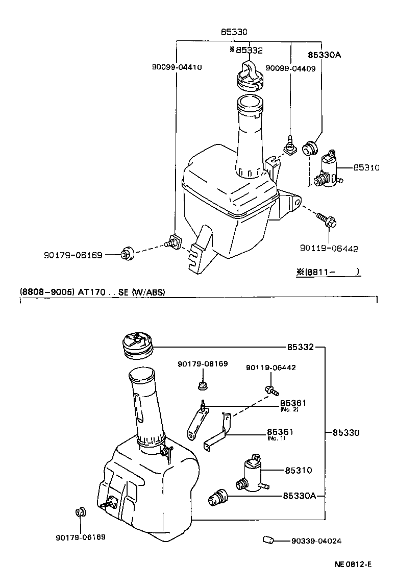 Exploded illustration NE0812E