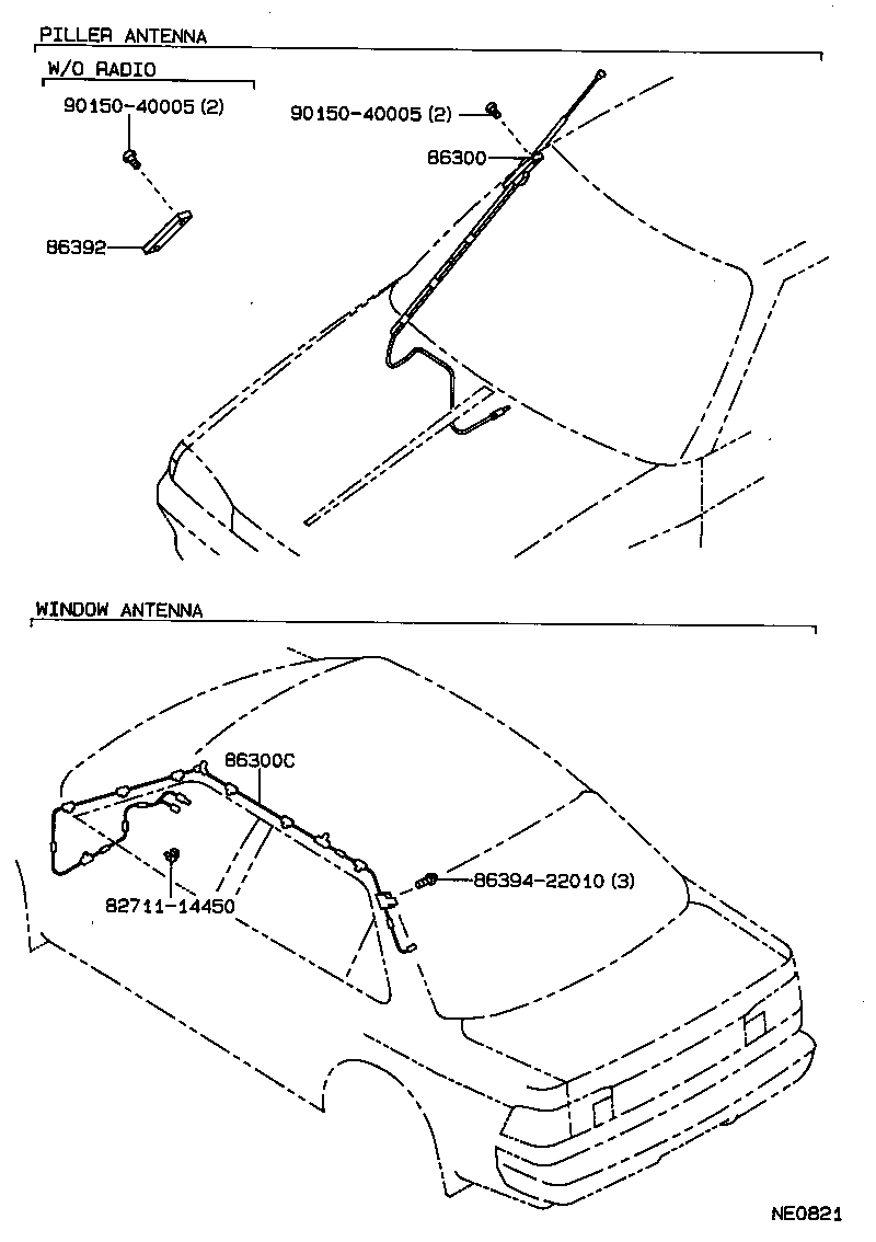 Exploded illustration NE0821