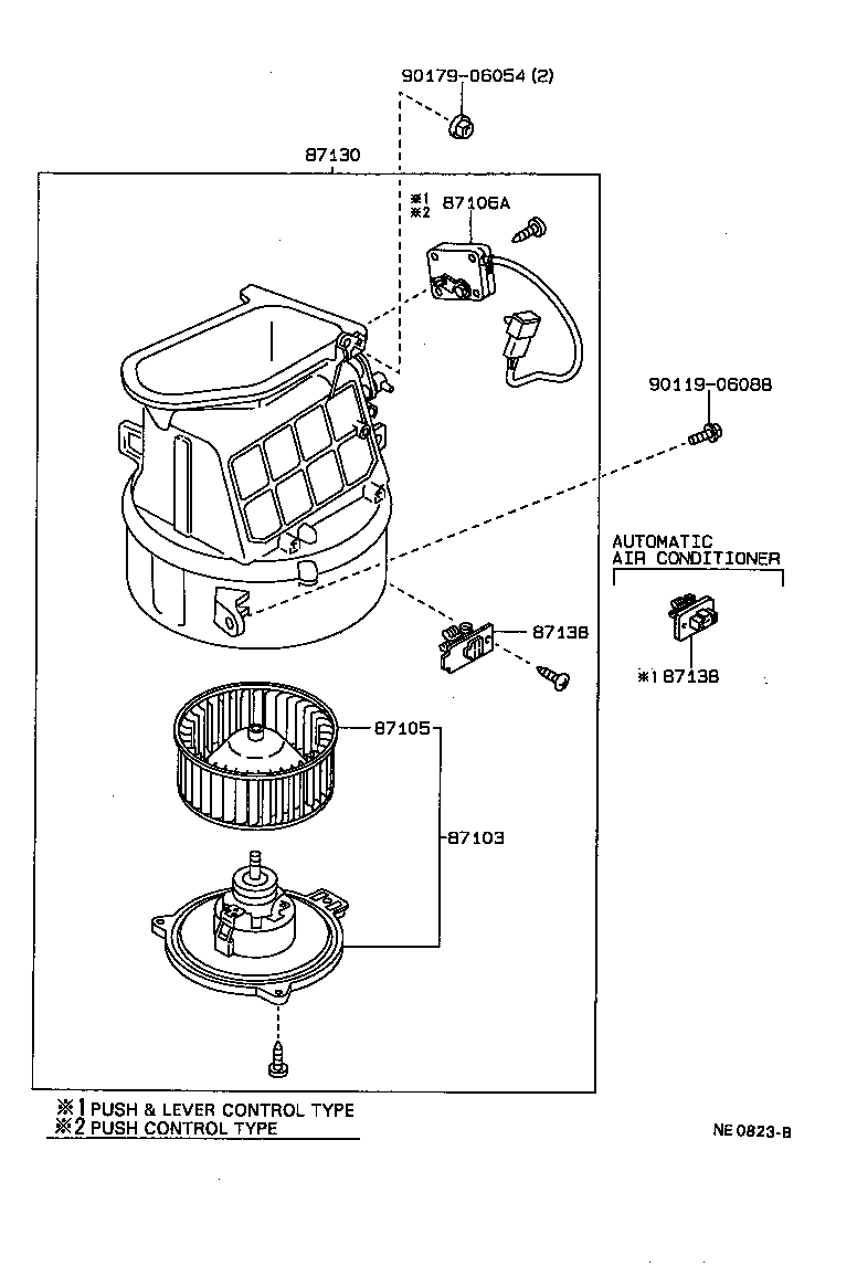 Exploded illustration NE0823B