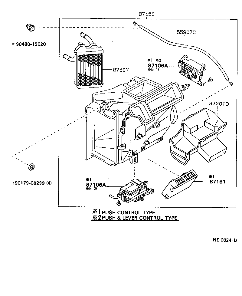 Exploded illustration NE0824D