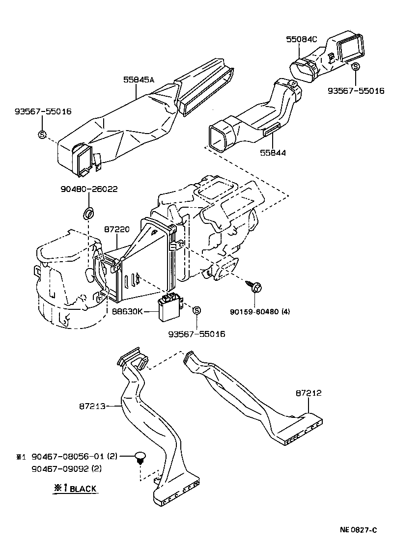 Exploded illustration NE0827C