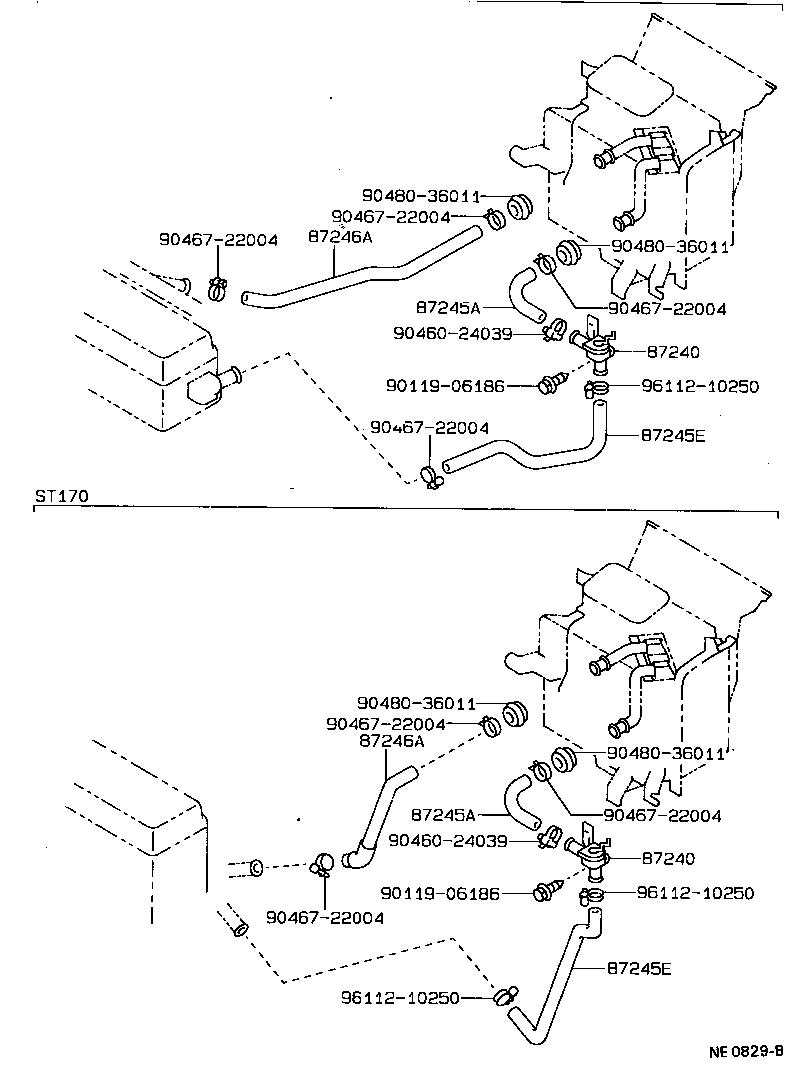 Exploded illustration NE0829B