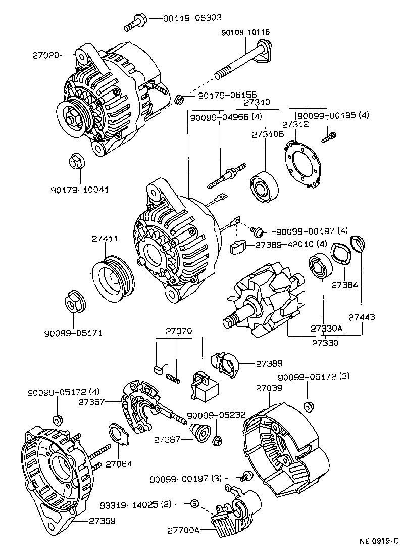 Exploded illustration NE0919C