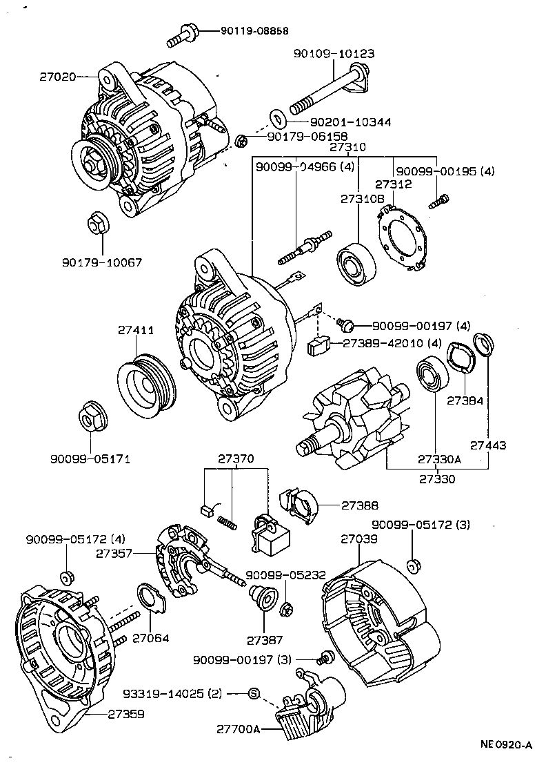Exploded illustration NE0920A