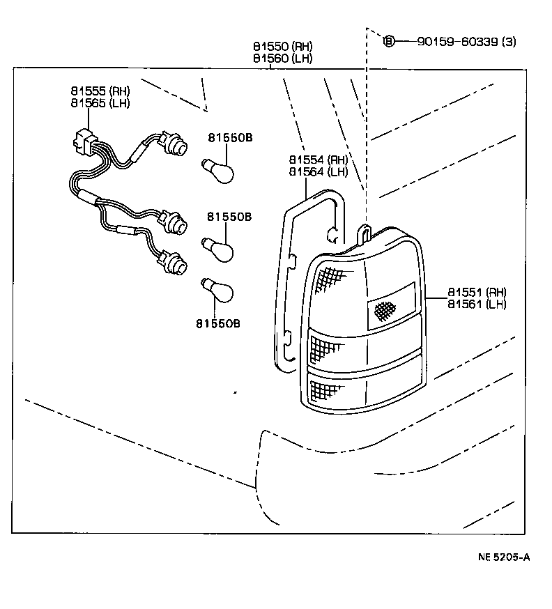 Exploded illustration NE5205A