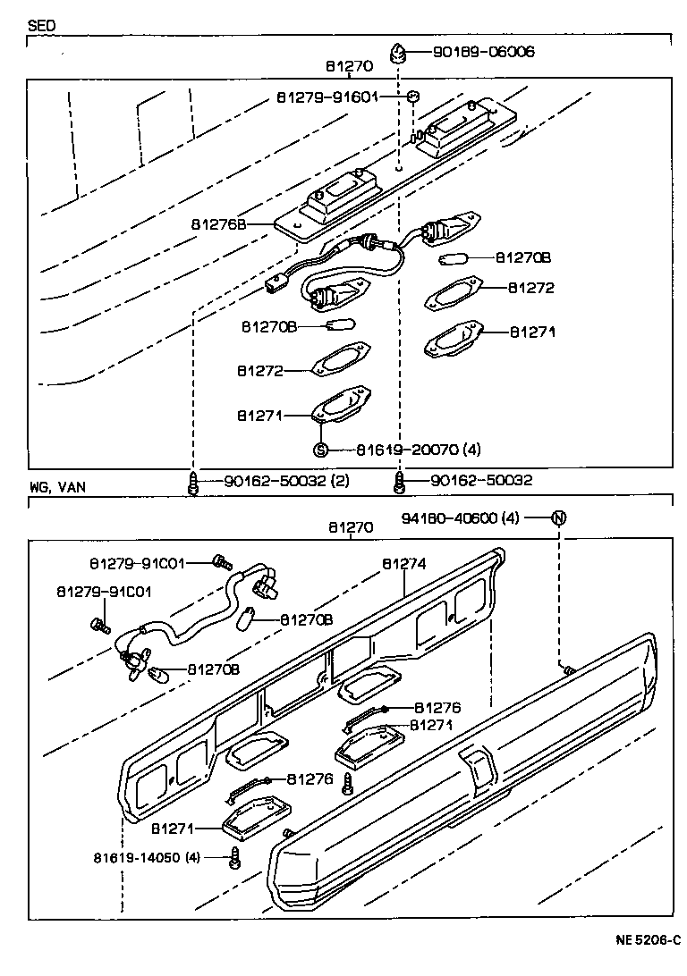 Exploded illustration NE5206C