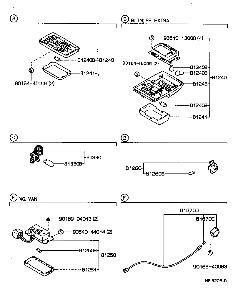 Exploded illustration NE5208B