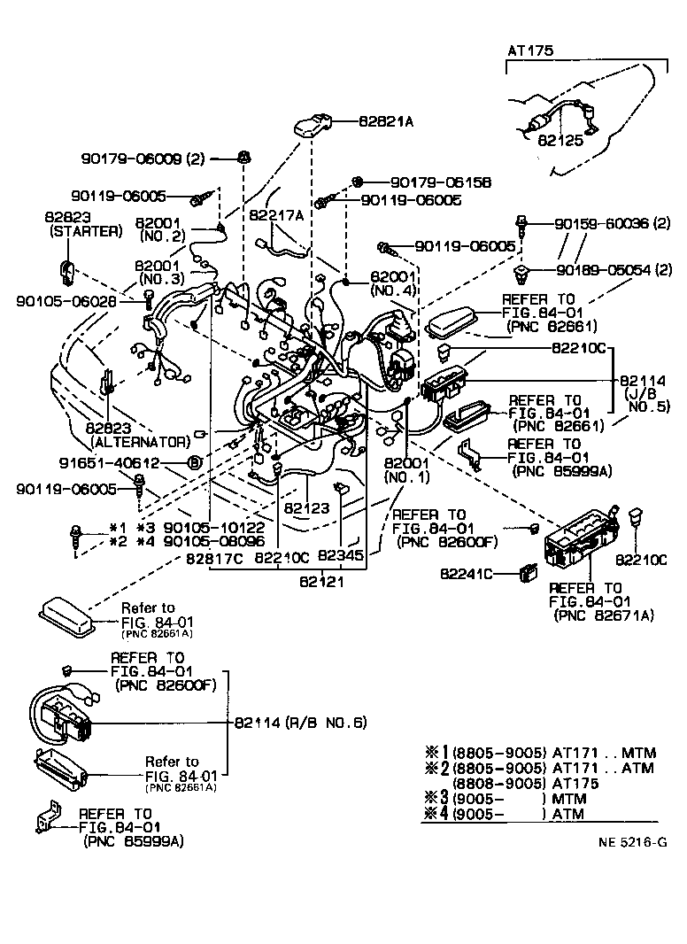 Exploded illustration NE5216G