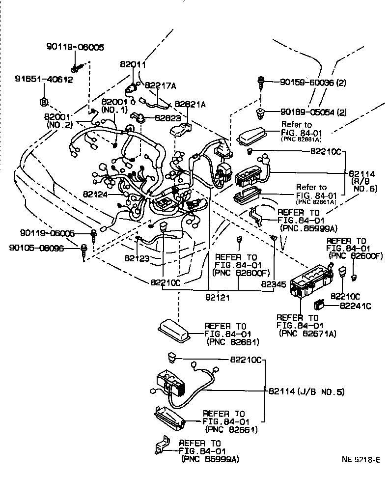 Exploded illustration NE5218E