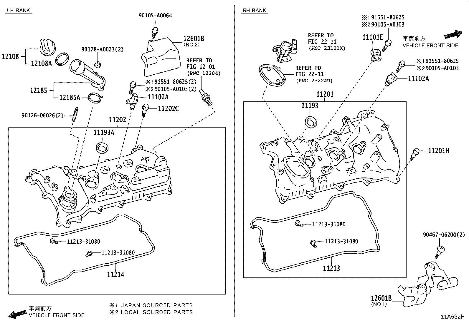 Exploded illustration 11A632H