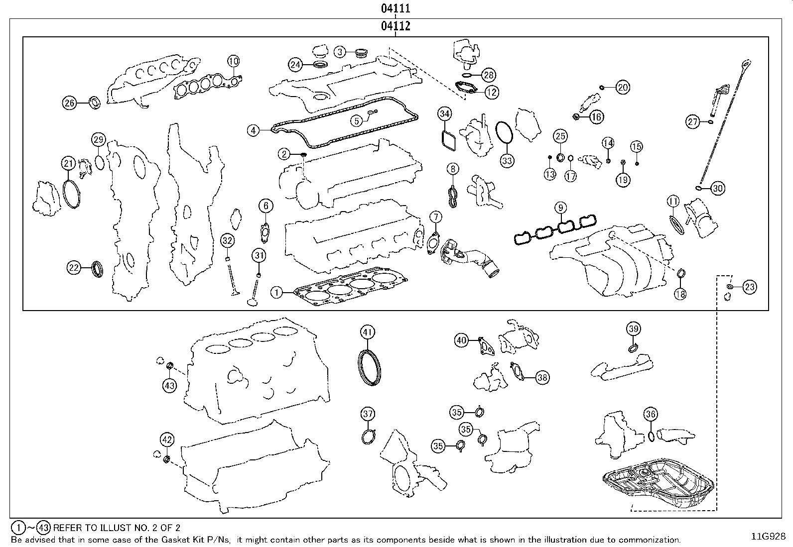 Exploded illustration 11G928