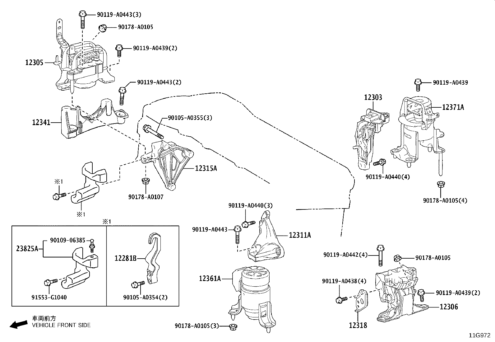 Exploded illustration 11G972