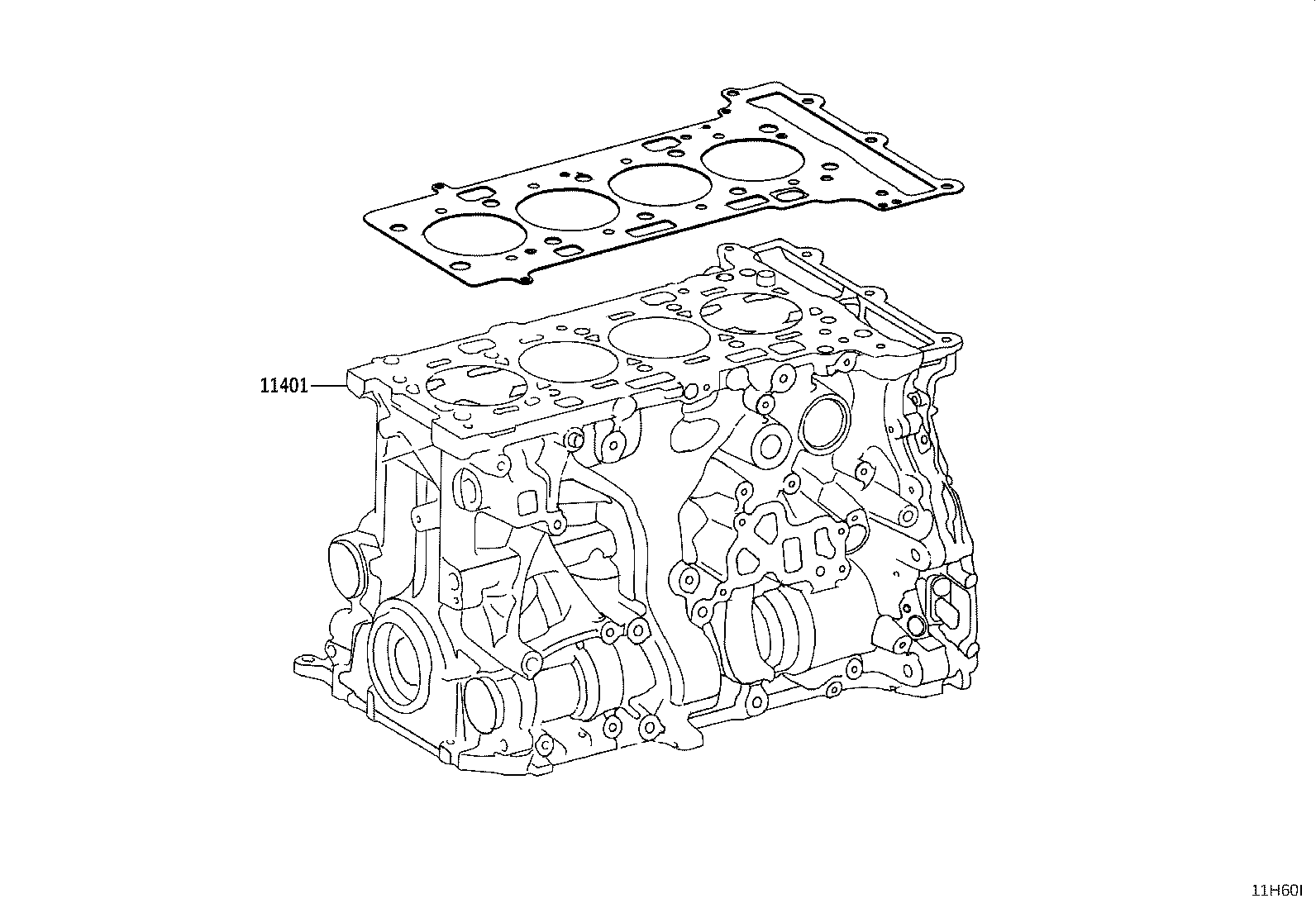 Exploded illustration 11H60I