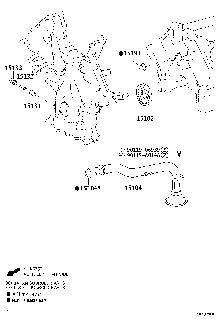 Exploded illustration 151805B