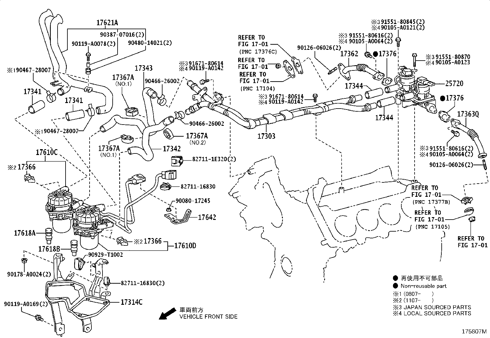 Exploded illustration 175807M