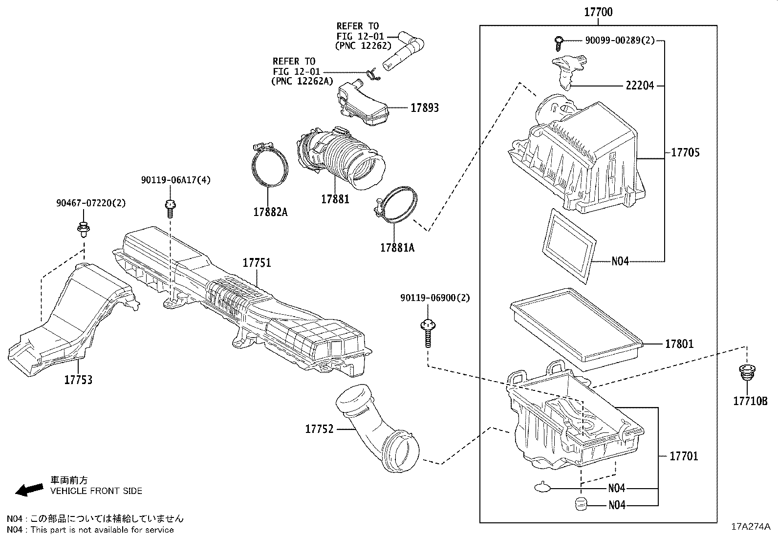 Exploded illustration 17A274A