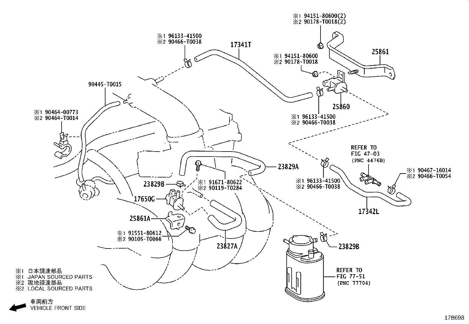 Exploded illustration 17B698