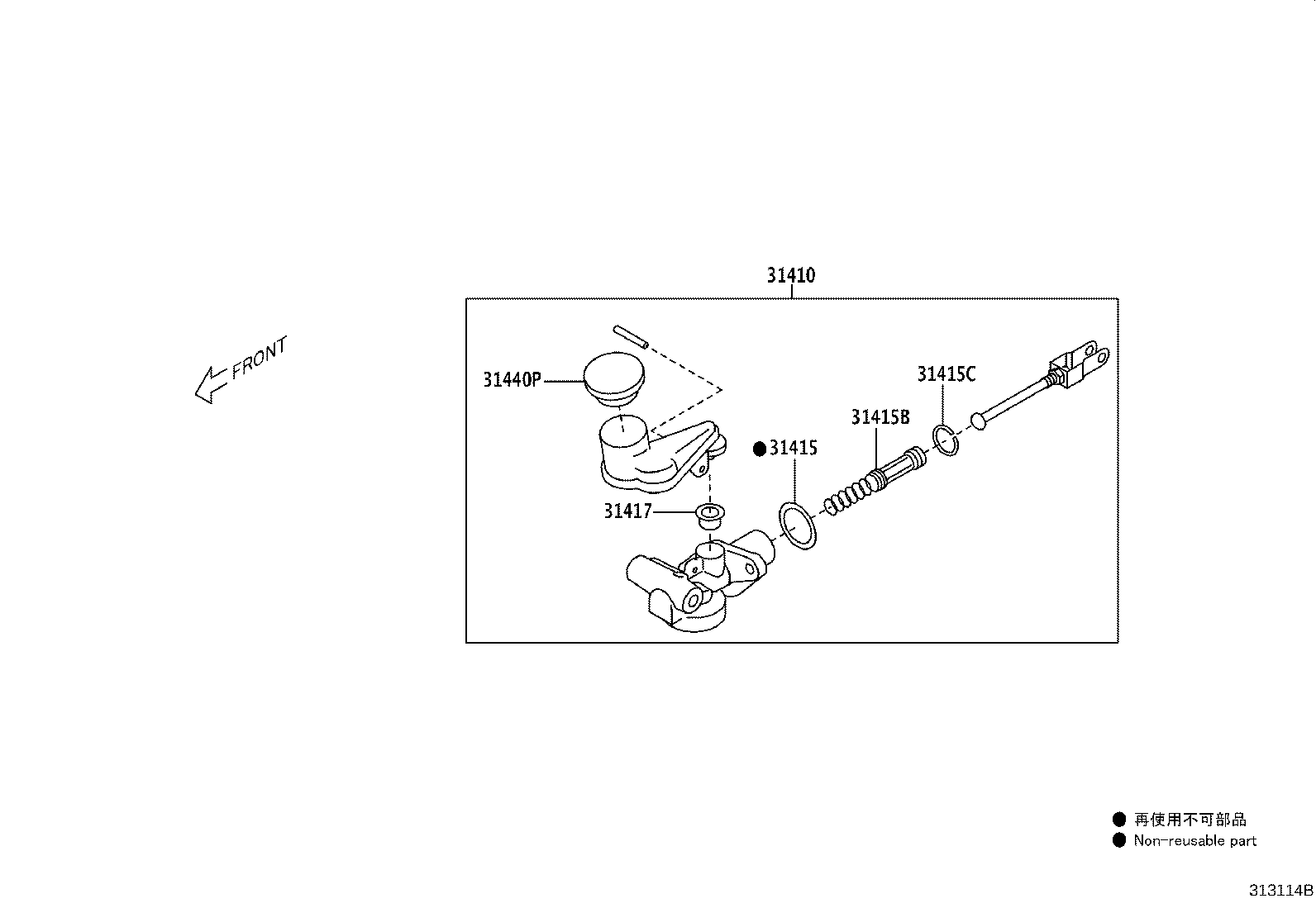 Exploded illustration 313114B