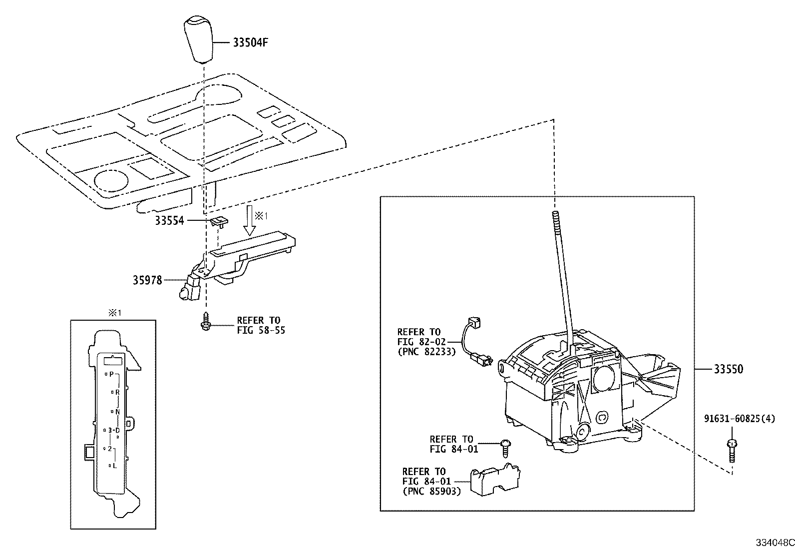 Exploded illustration 334048C