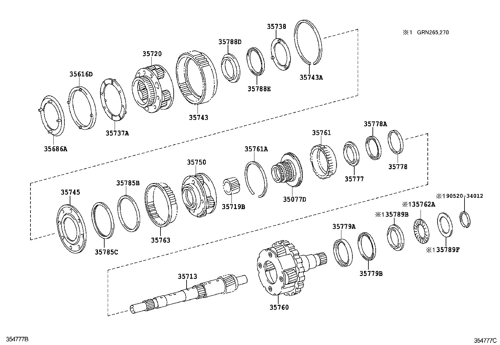 Exploded illustration 354777C