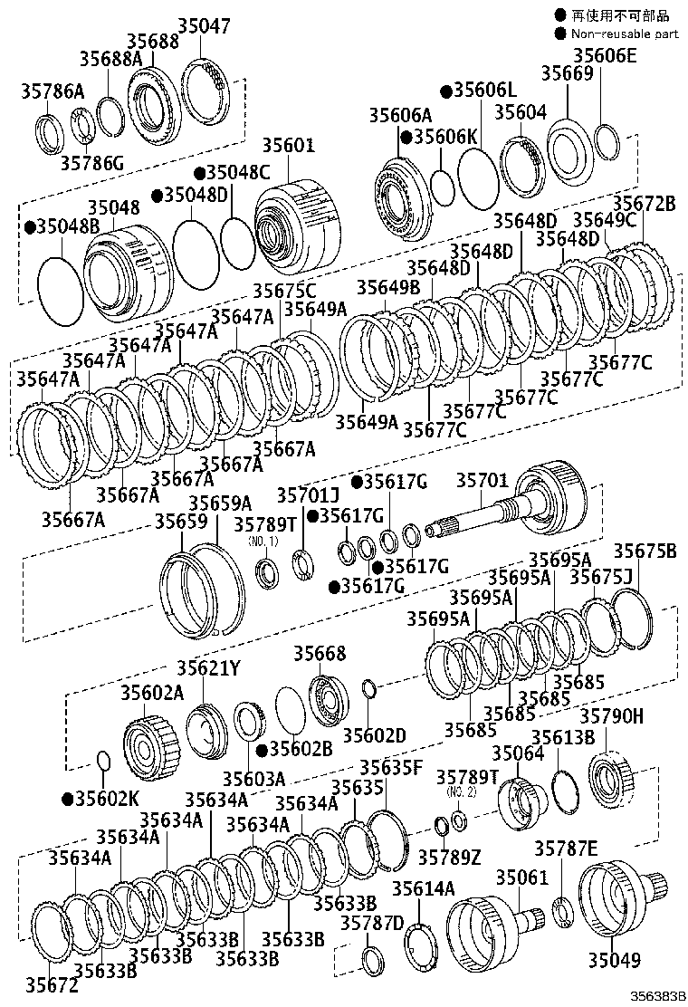 Exploded illustration 356383B
