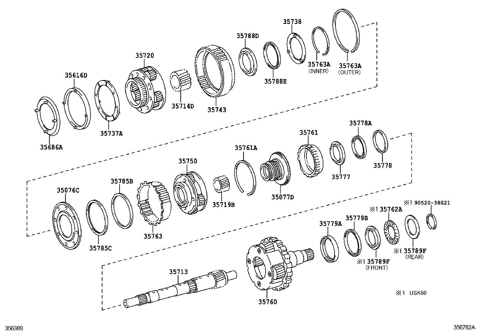 Exploded illustration 356782A