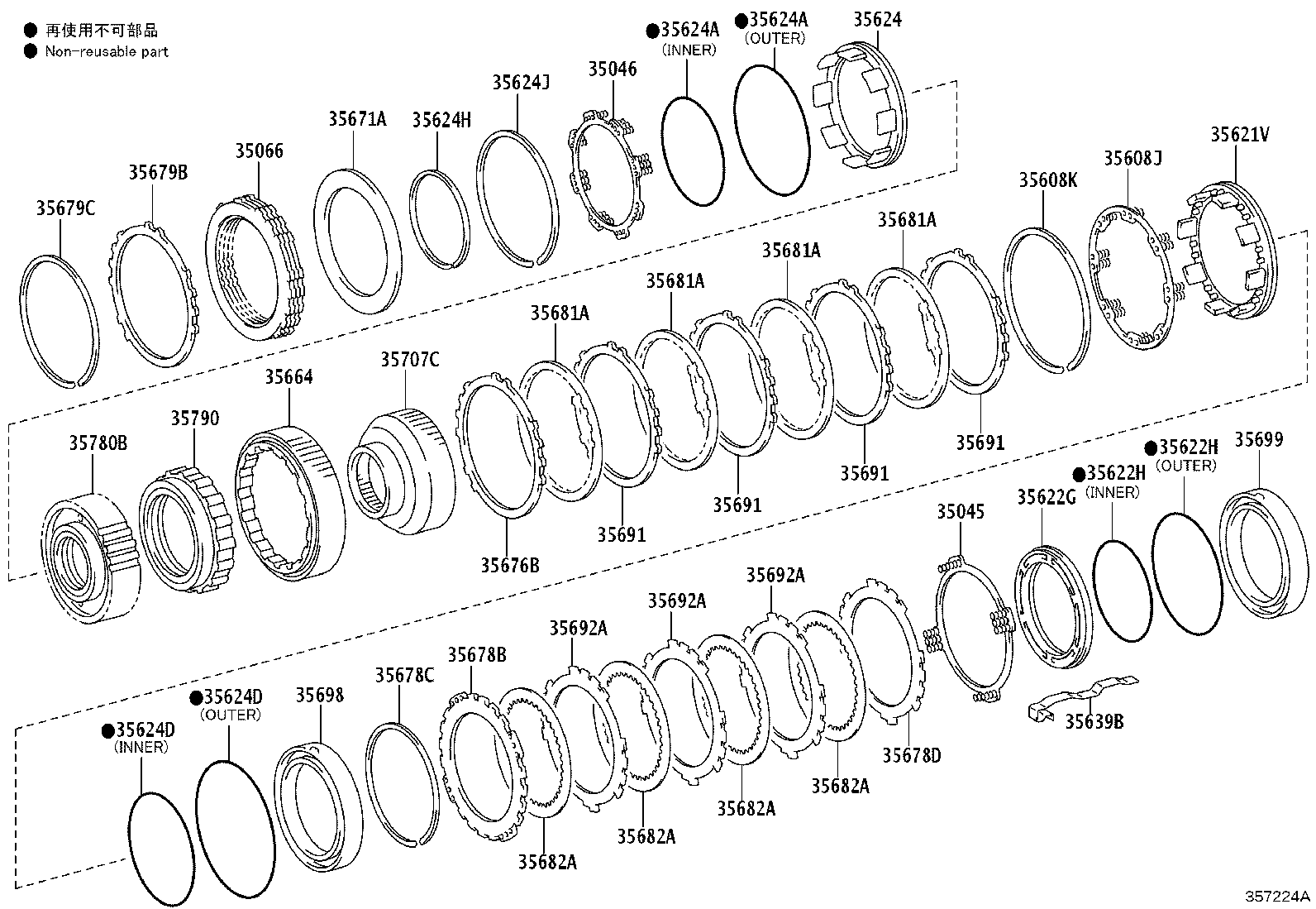 Exploded illustration 357224A