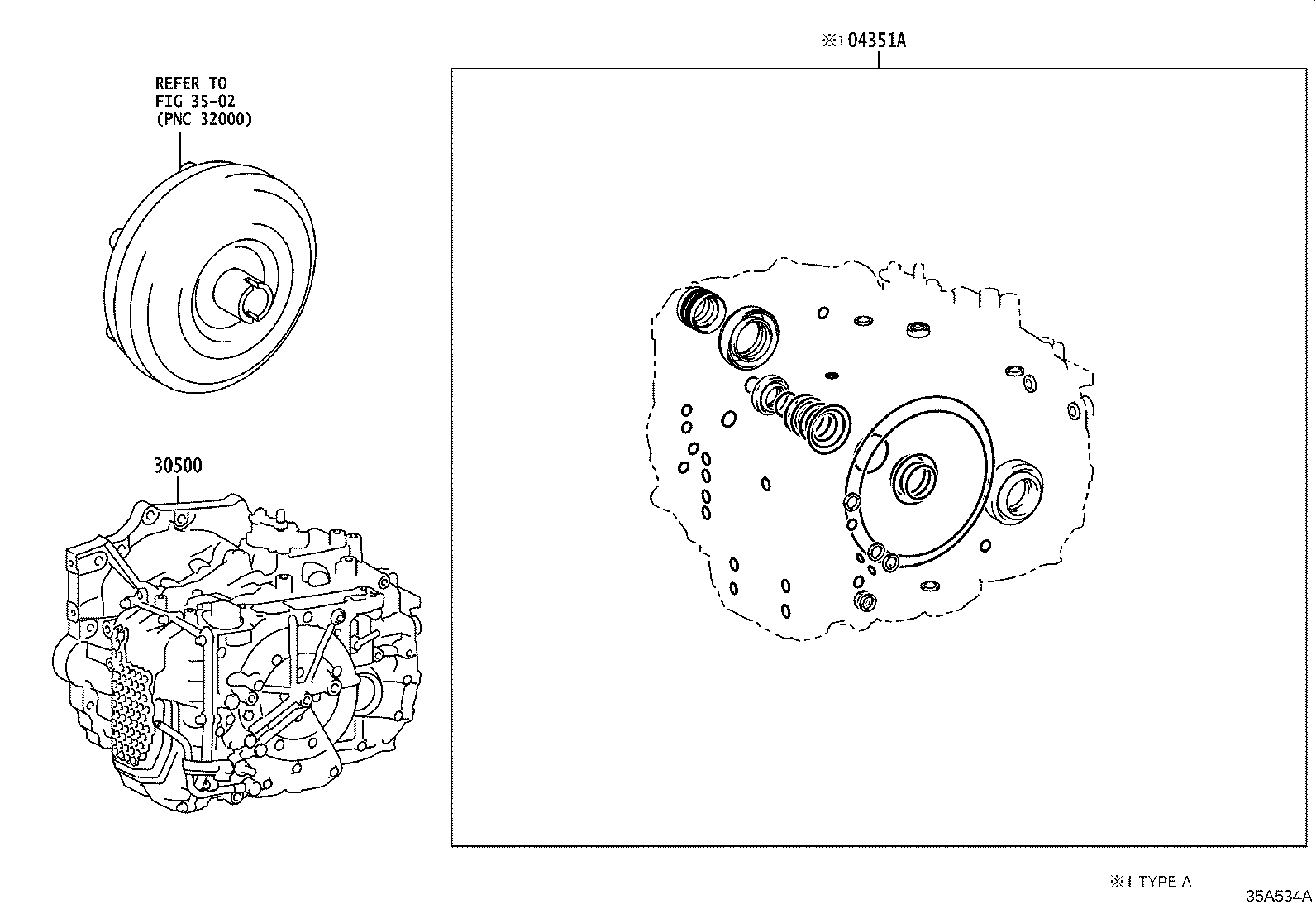 Exploded illustration 35A534A