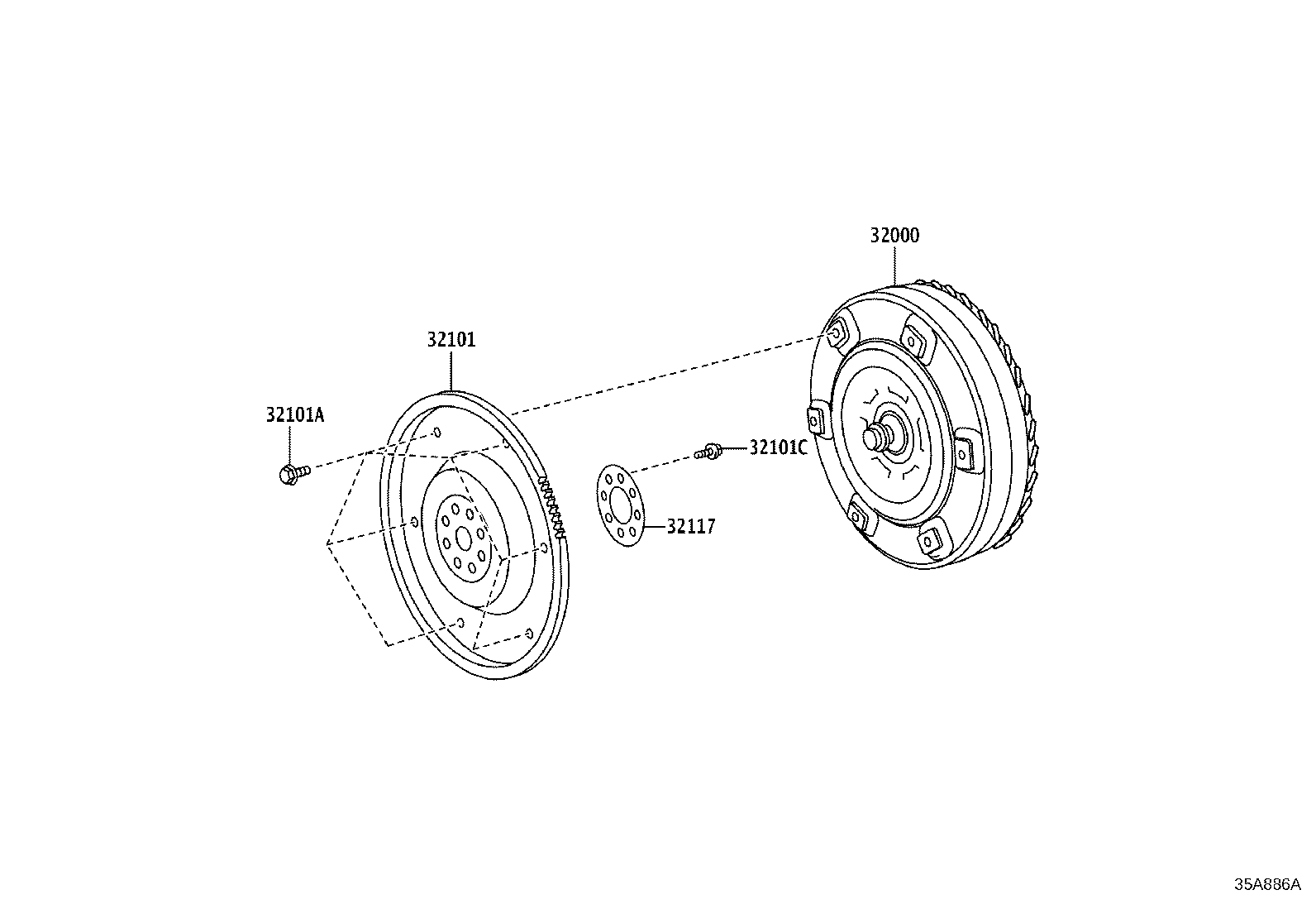 Exploded illustration 35A886A